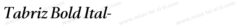 Tabriz Bold Ital字体转换